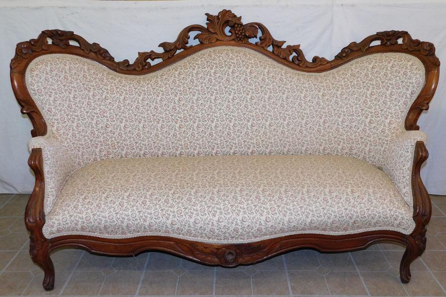 Victorian Walnut Carved Sofa (1 of 8)
