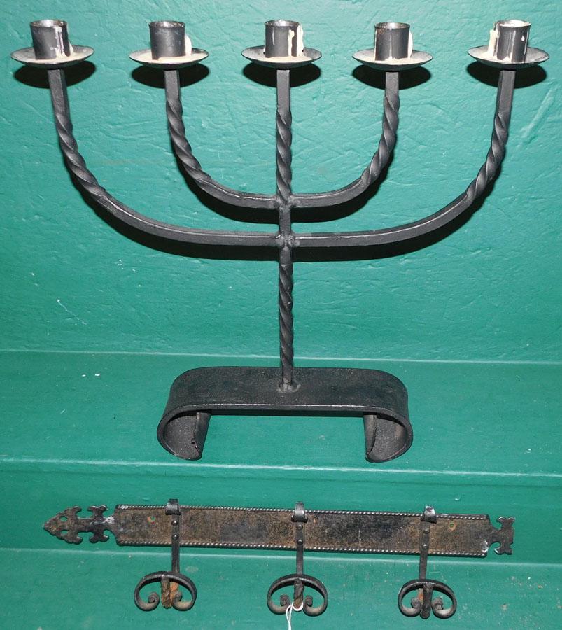 Wrought Iron Hat Rack & Candelabra (1 of 2)