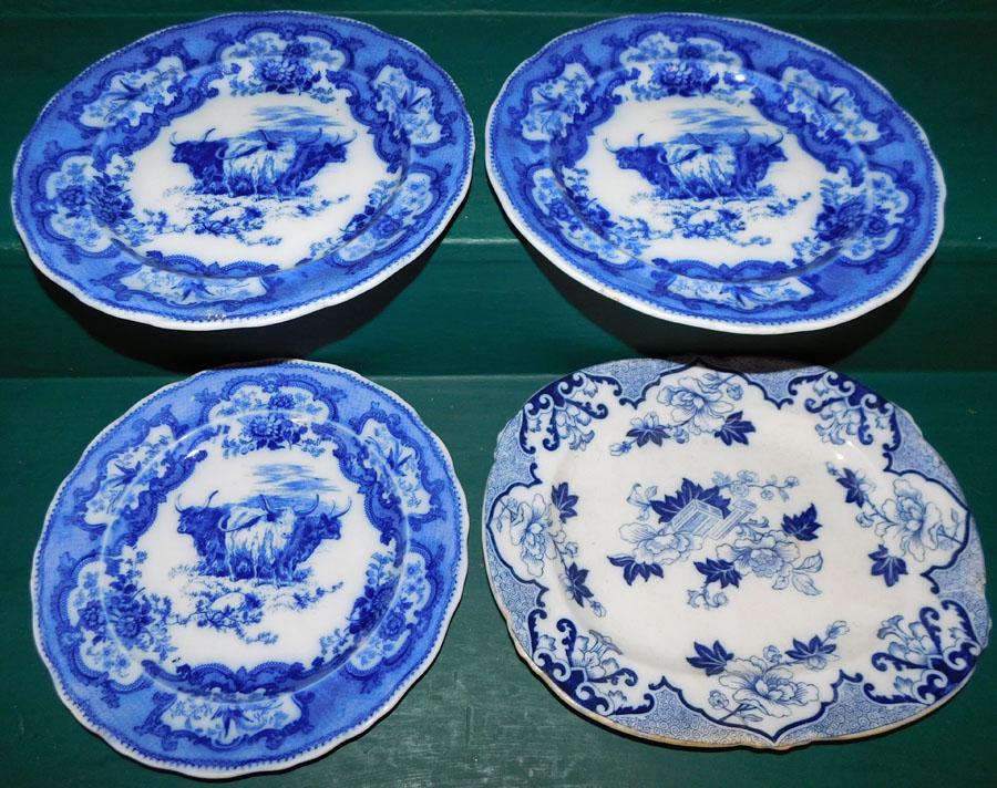 Lot Flow Blue Plates & Platter (1 of 5)