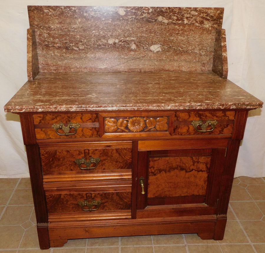 Victorian Walnut Marble Top Wash Stand (1 of 6)