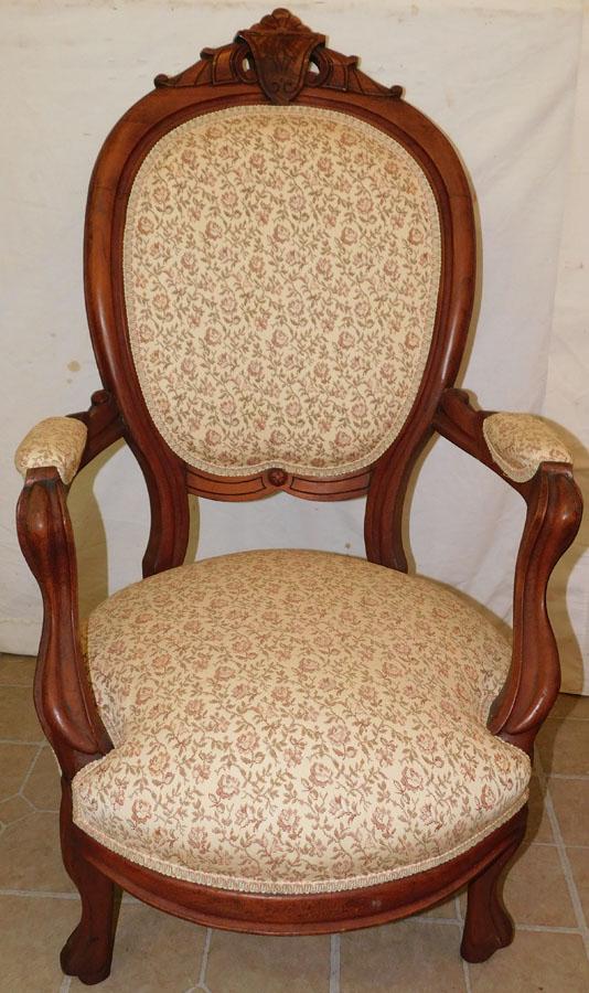 Victorian Walnut Arm Chair (1 of 3)