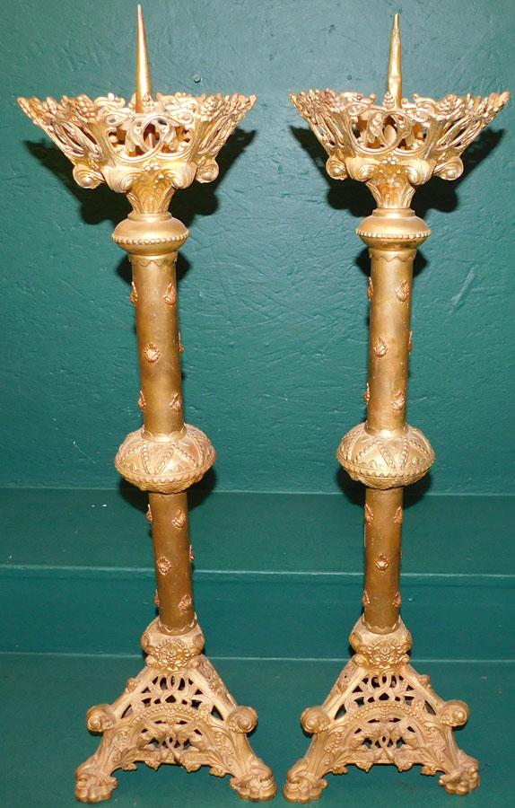Pair Brass Pricket Sticks (1 of 5)