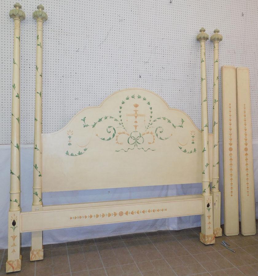 Paint Decorated 4 Post King Size Bed (1 of 5)