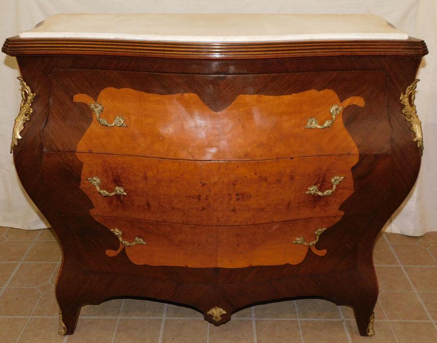 Fr Rosewood & Burl Wood 3 Dr MT Commode (1 of 8)