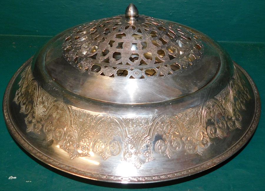 Large Silver Plated Flower Frog By Wilcox (1 of 5)