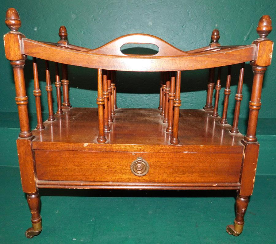 Mahogany Canterbury By Columbia Mftg Co.: Mahogany Canterbury By Columbia Manufacturing Co.. 19 1/4" W 13" D 19" H