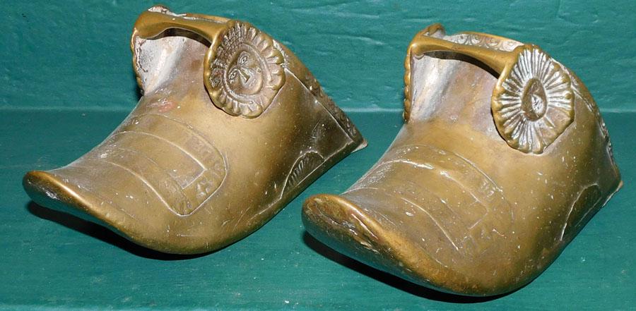 Pair 19th C Brass Stirrups (1 of 3)