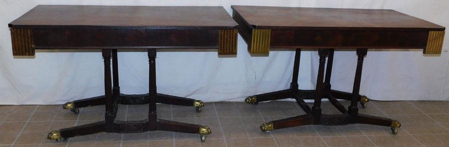Pair 19th C Mahogany Consoles (1 W/ Drawer) (1 of 11)