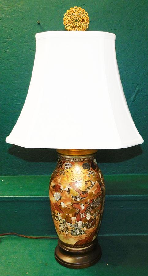 Satsuma Vase Made Into Lamp (1 of 5)