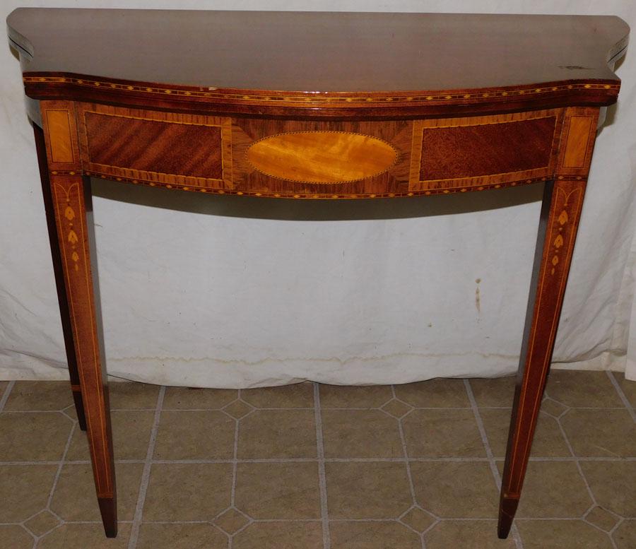 Mah Bell Flower Inlay Fold Over Game Table (1 of 6)