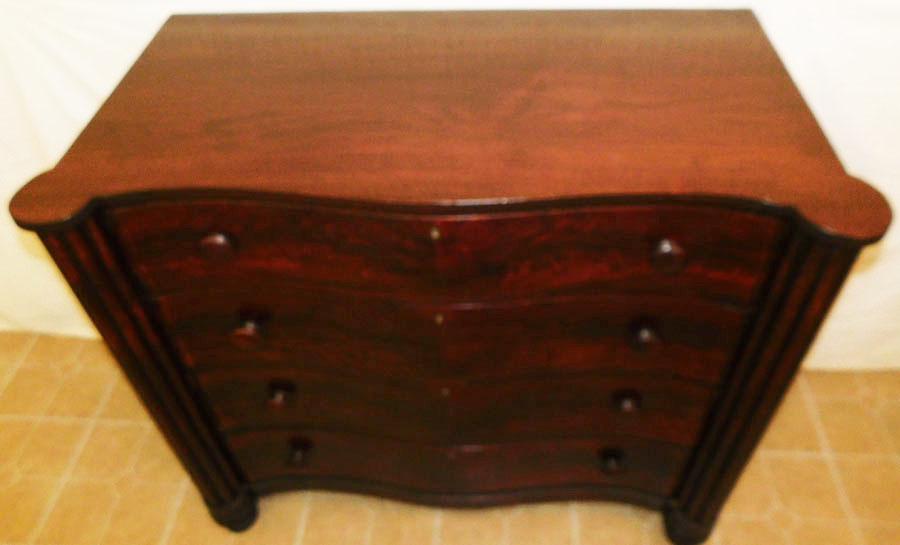 19th C Mahogany Empire 4 Drawer Chest (1 of 8)