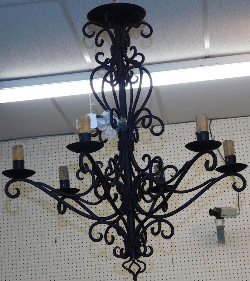 Wrought Iron 5 Light Chandelier (1 of 2)