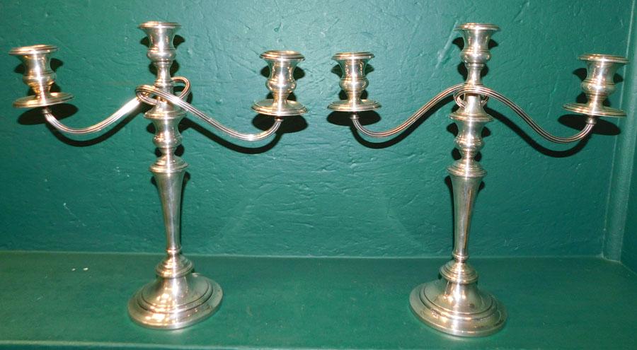 Pr Sterling Weighted Candelabras By Gorham (1 of 3)