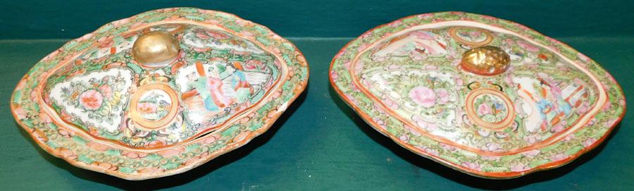 Two Rose Medallion Covered Dishes (1 of 4)