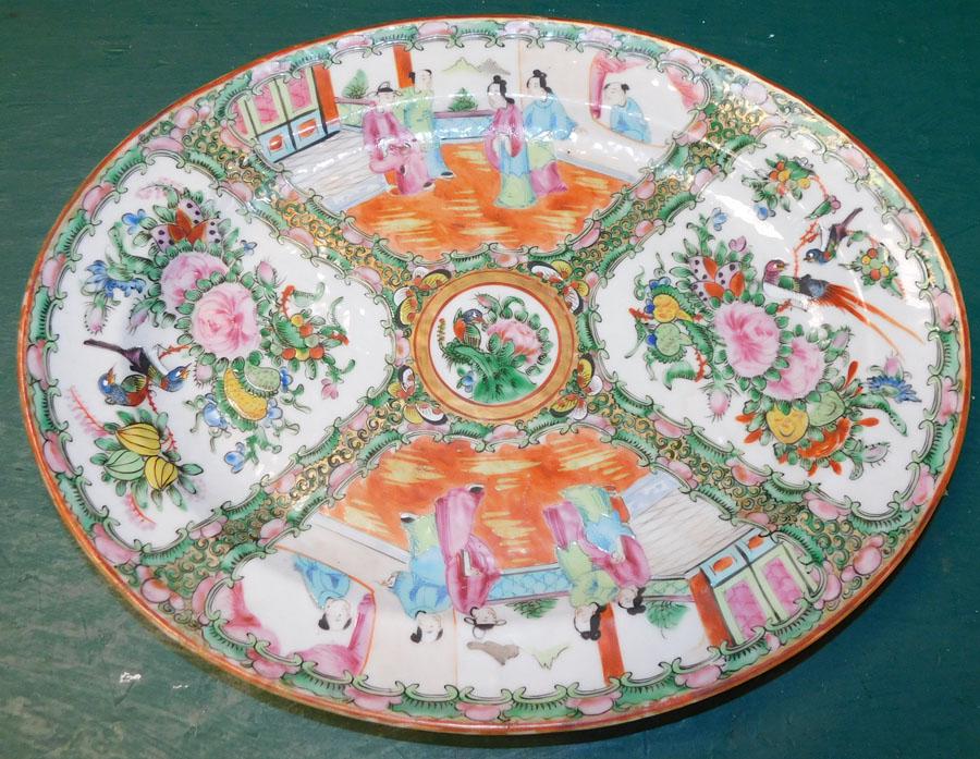 Rose Medallion Oval Platter (1 of 2)