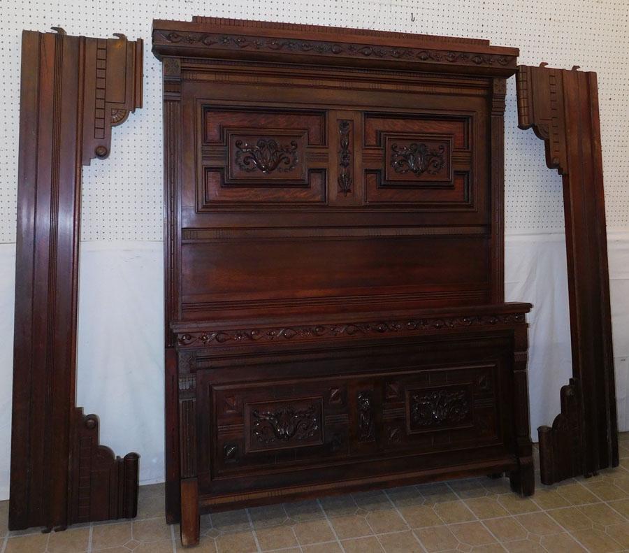 Victorian Walnut Full Size Bed (1 of 7)