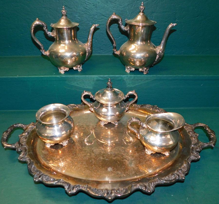 6 Pc Silver Plate Tea Set (1 of 5)