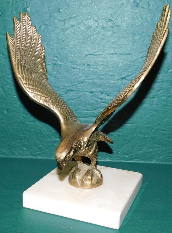 Brass Eagle On Marble Base (1 of 3)