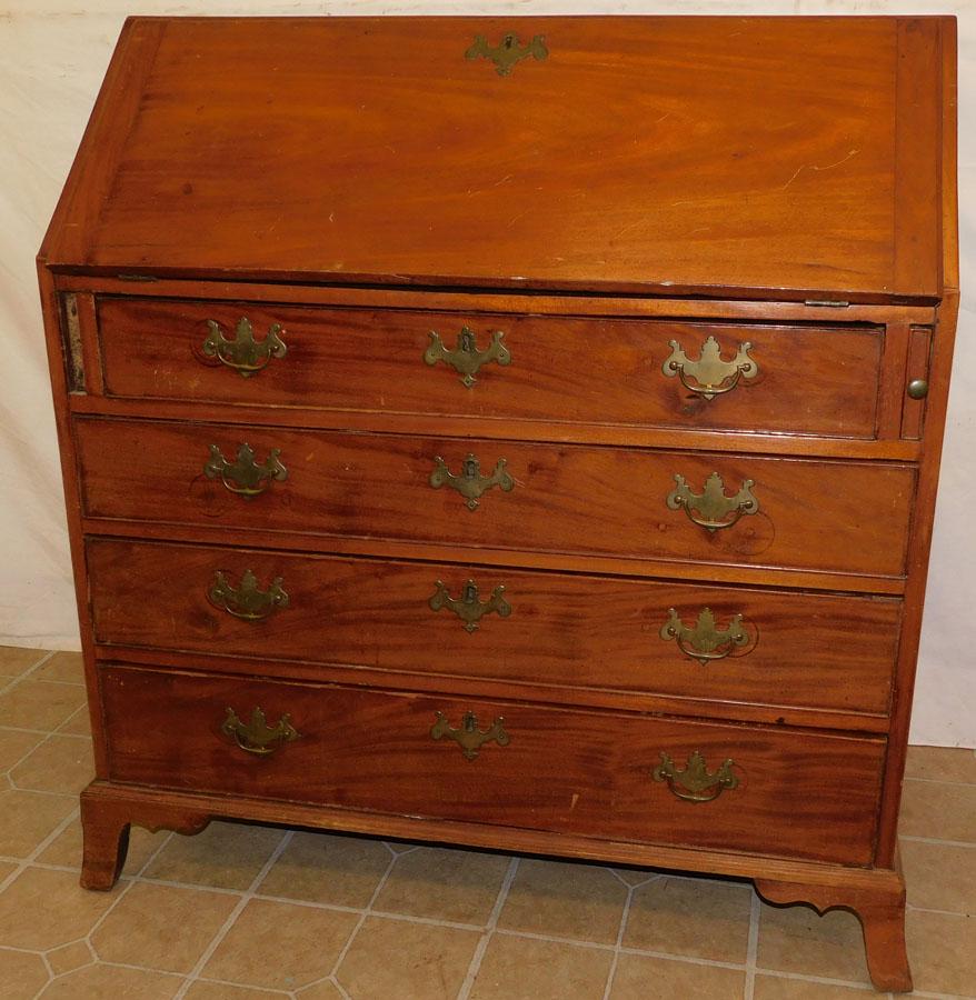 19th C Mahogany Slant Front Desk (Needs Repairs) (1 of 12)