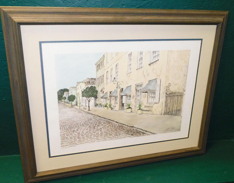 Framed Hand Colored Print/ Engraving Signed (1 of 5)