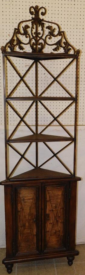 Contemporary Painted Wrought Iron Corner Shelf (1 of 6)