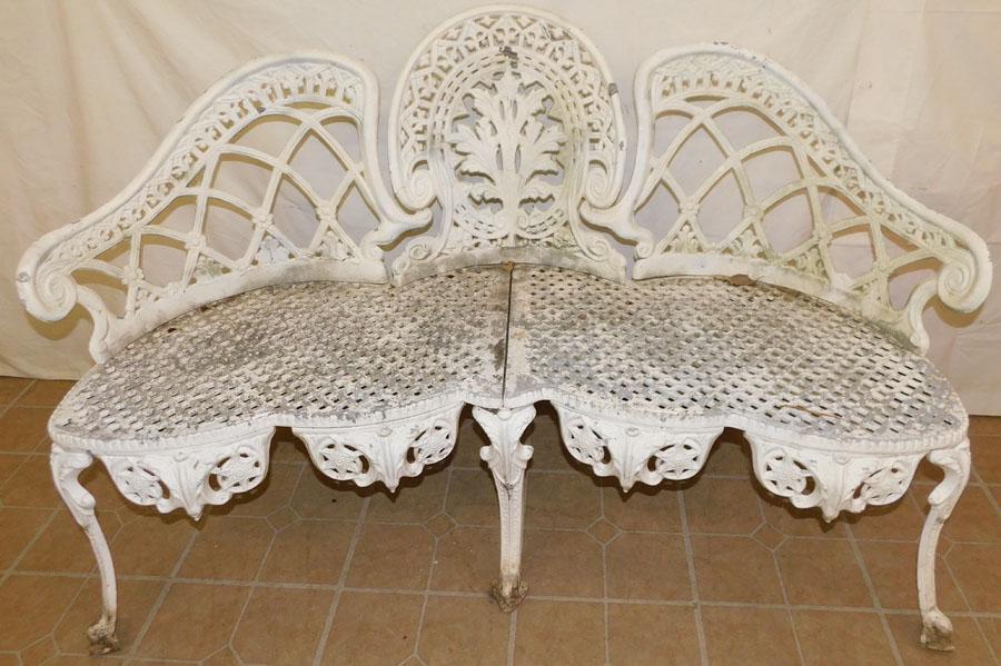 Cast Aluminum Bench W/ Antique Patina (1 of 5)