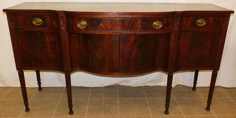 19th C Mah Sheraton Side Board attrib to SC (1 of 8)