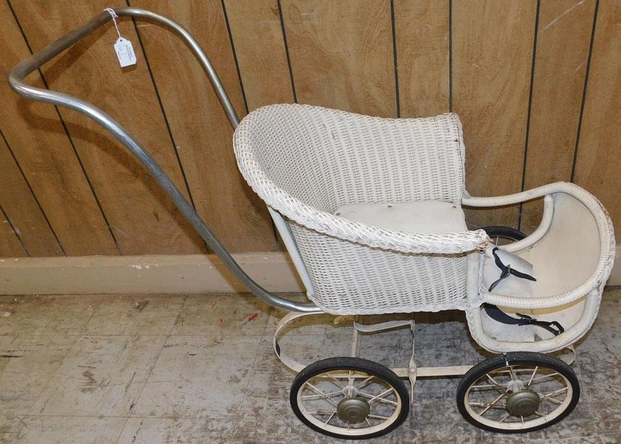 Vintage Baby Carriage: Vintage Baby Carriage. 31" W 28" H