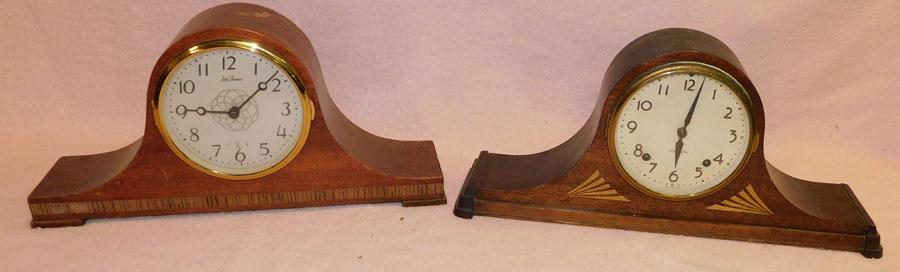 2 Mahogany Mantle Clocks (Seth Thomas & Plymouth): Two Mahogany Mantle Clocks (Seth Thomas & Plymouth).