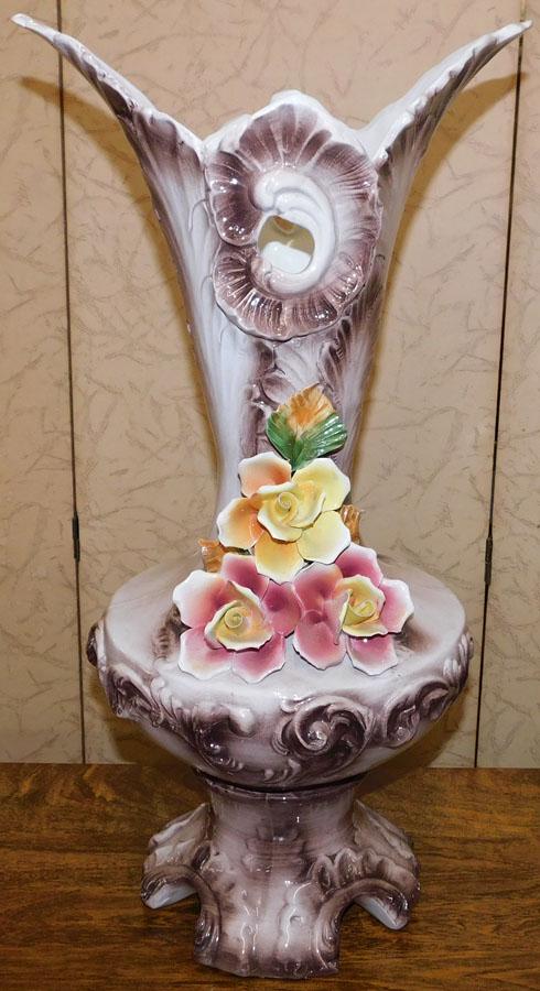 Capodimonte Vase: Capodimonte Vase . 23 3/4" H