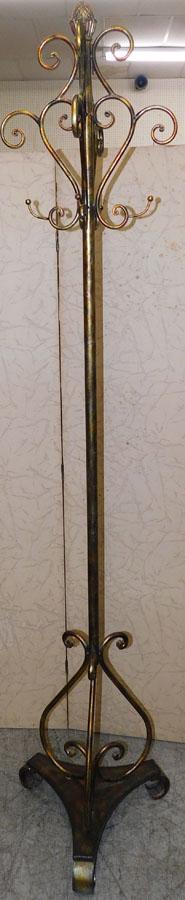 Wrought Iron Coat Rack: Wrought Iron Coat Rack. 75 1/2" H