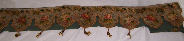 Bead work window cornice (approx. 5' long): Bead work window cornice (approx. 5' long)