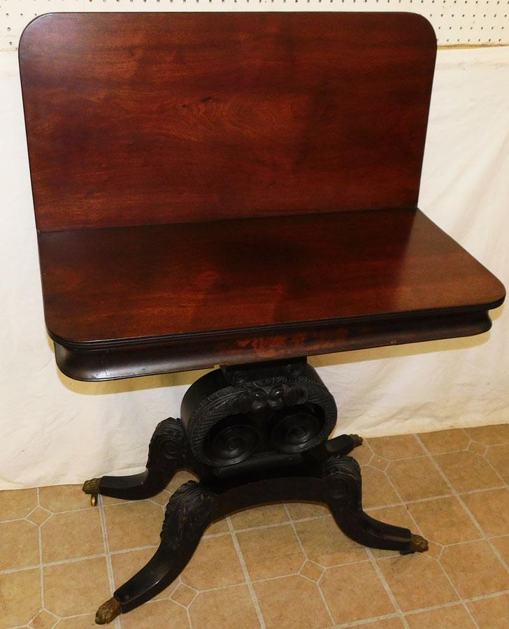 Antique Mahog Empire Fold Over Game Table (1 of 6)