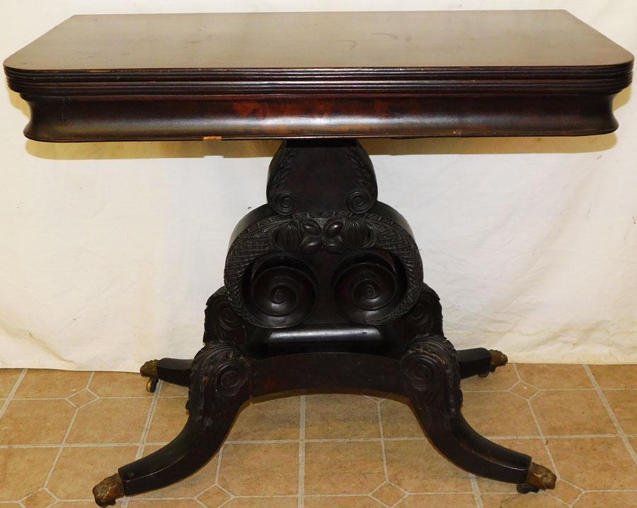 19th C Mahogany Fold Over Game Table (1 of 6)