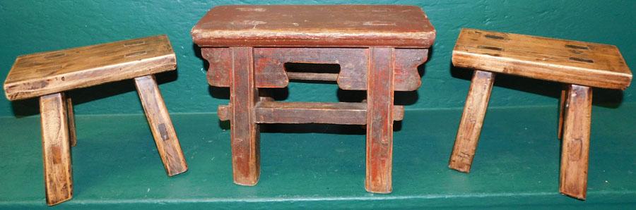 Three Miniature Oriental Stools (1 of 3)