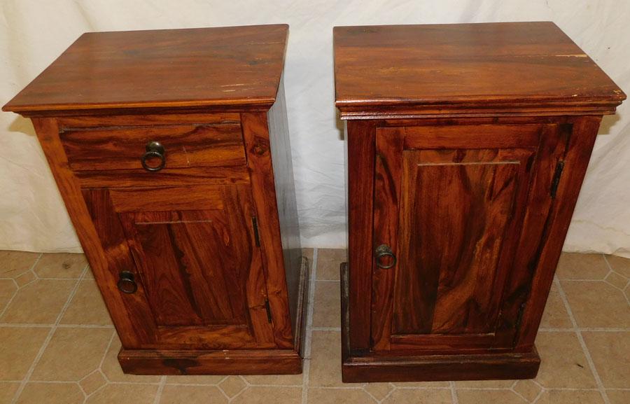 Pair Contemporary Mahogany Night Stands (1 of 4)