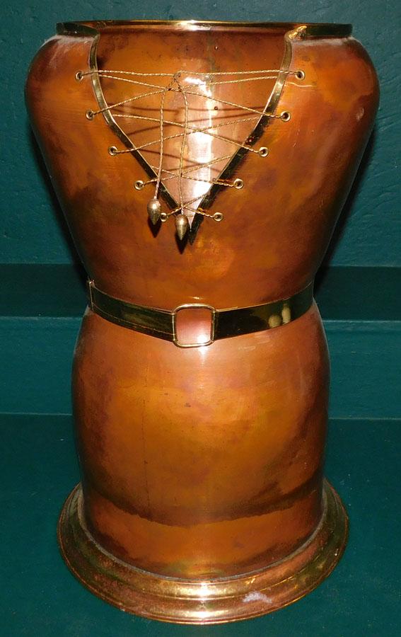 Copper & Brass Corset Shaped Umbrella Stand (1 of 4)