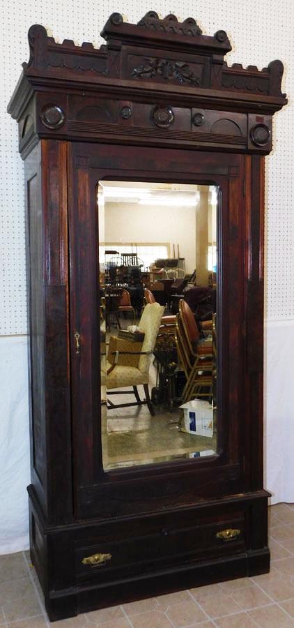Antique Victorian Walnut Wardrobe (1 of 9)