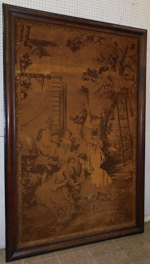 Large Antique Tapestry In Walnut  Frame (1 of 7)