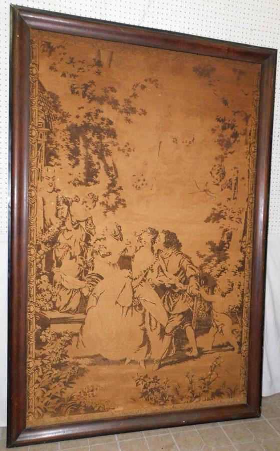 Large Antique Tapestry In Walnut Frame (1 of 5)