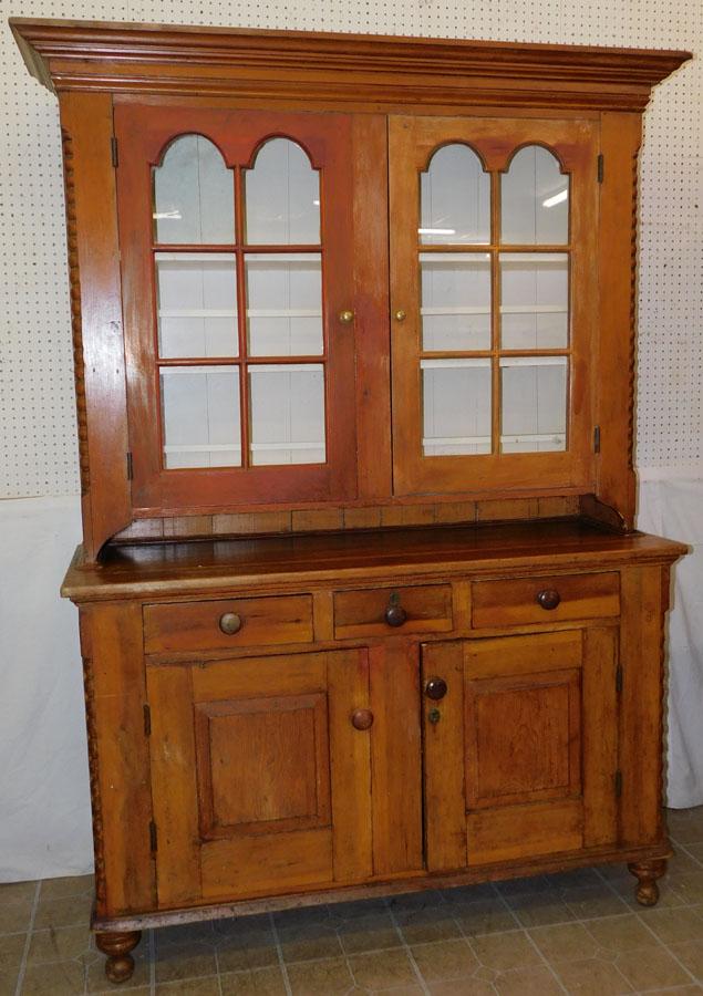 Antique Cherry Step Back Cupboard (1 of 8)