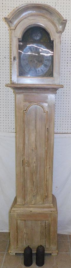 Antique Painted Pine Grandfather Clock (1 of 5)