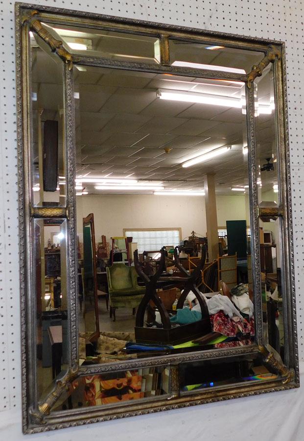 Silver Gilt Frame Bevel Edge Mirror (1 of 4)