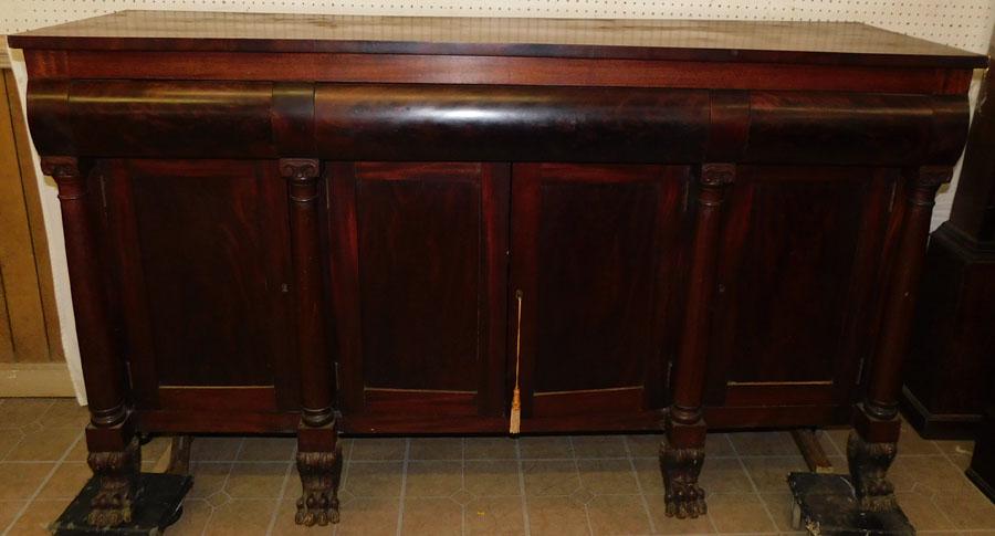 19th C Empire Mahogany Sideboard (1 of 7)