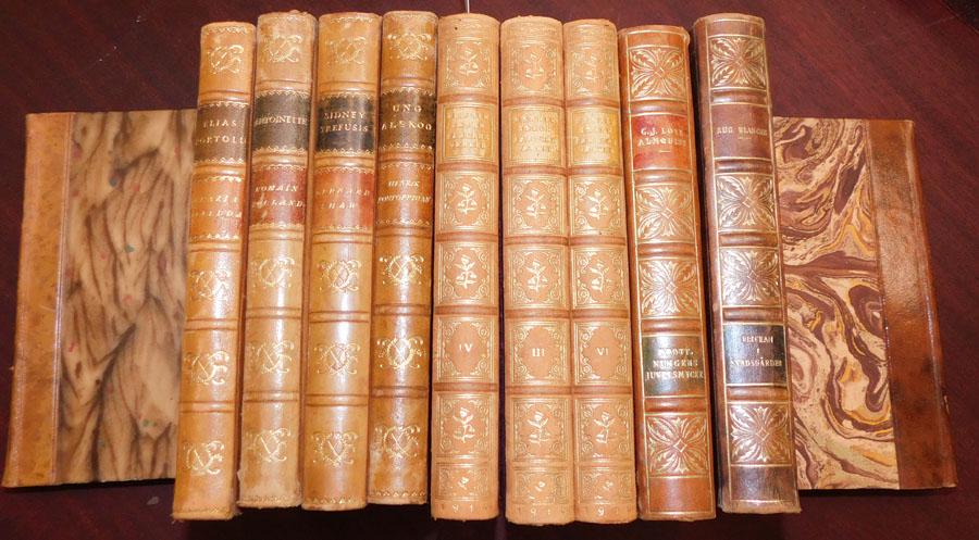 Lot of 11 Antique Leather Bound Books (1 of 5)