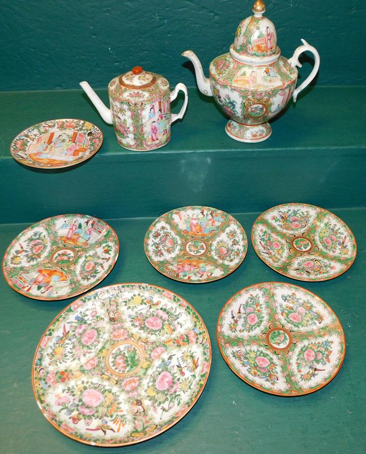 8 Piece Rose Medallion Lot (1 of 3)