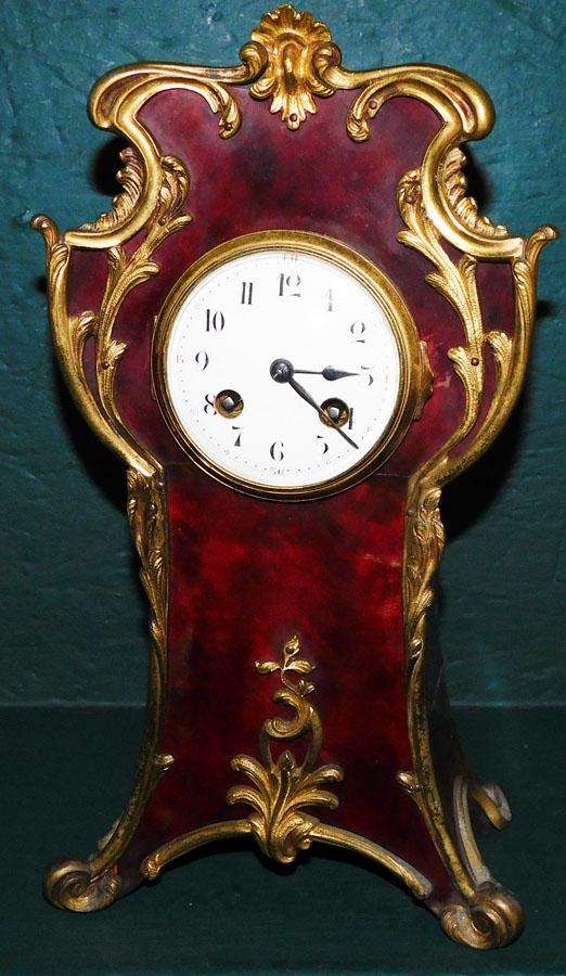 French Faux Tortoise & Bronze Mntd Clock (1 of 6)