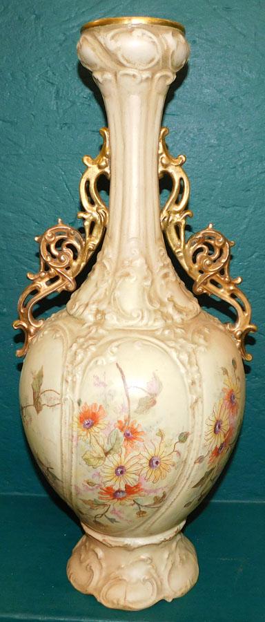 Large German Rudolstadt Hand Painted Vase (1 of 3)