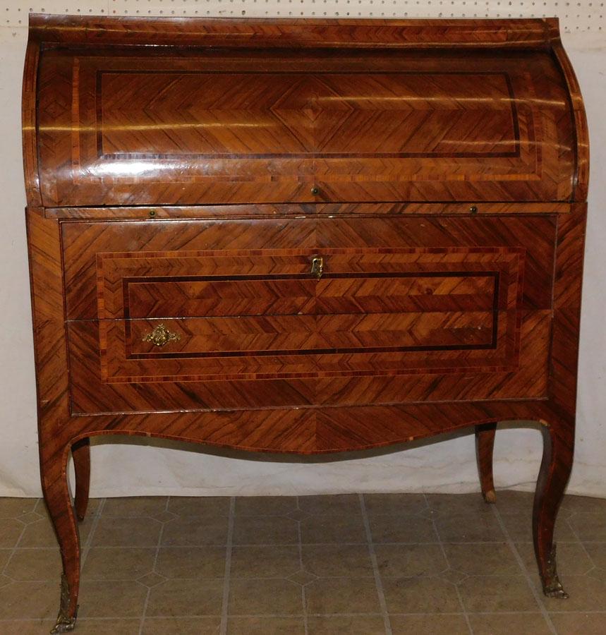 Antique French Rosewood Inlay Desk (1 of 9)