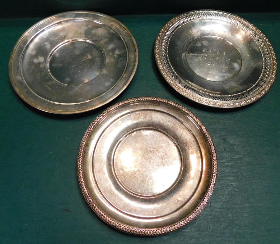 Three Sterling Plates (16.1 Toz) (1 of 3)